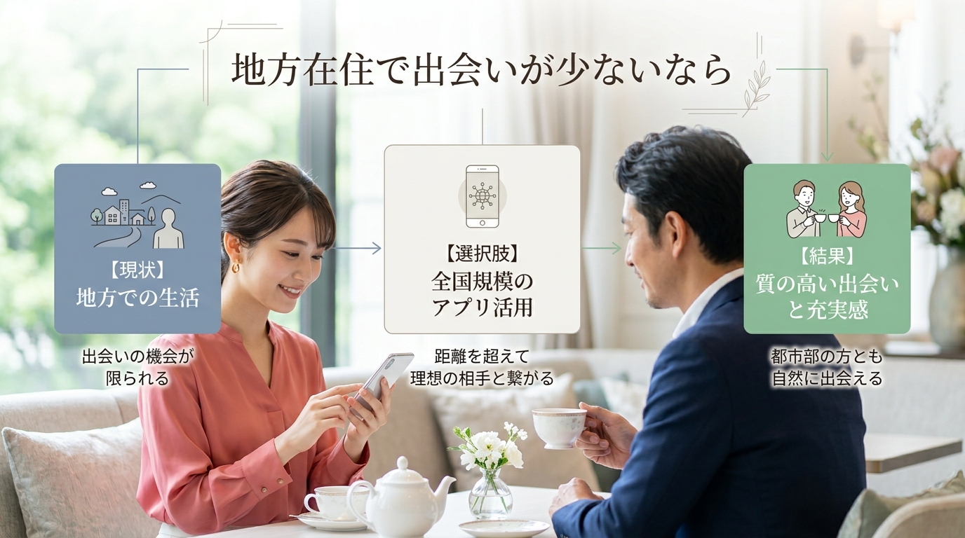 地方在住で出会いが少ないなら
