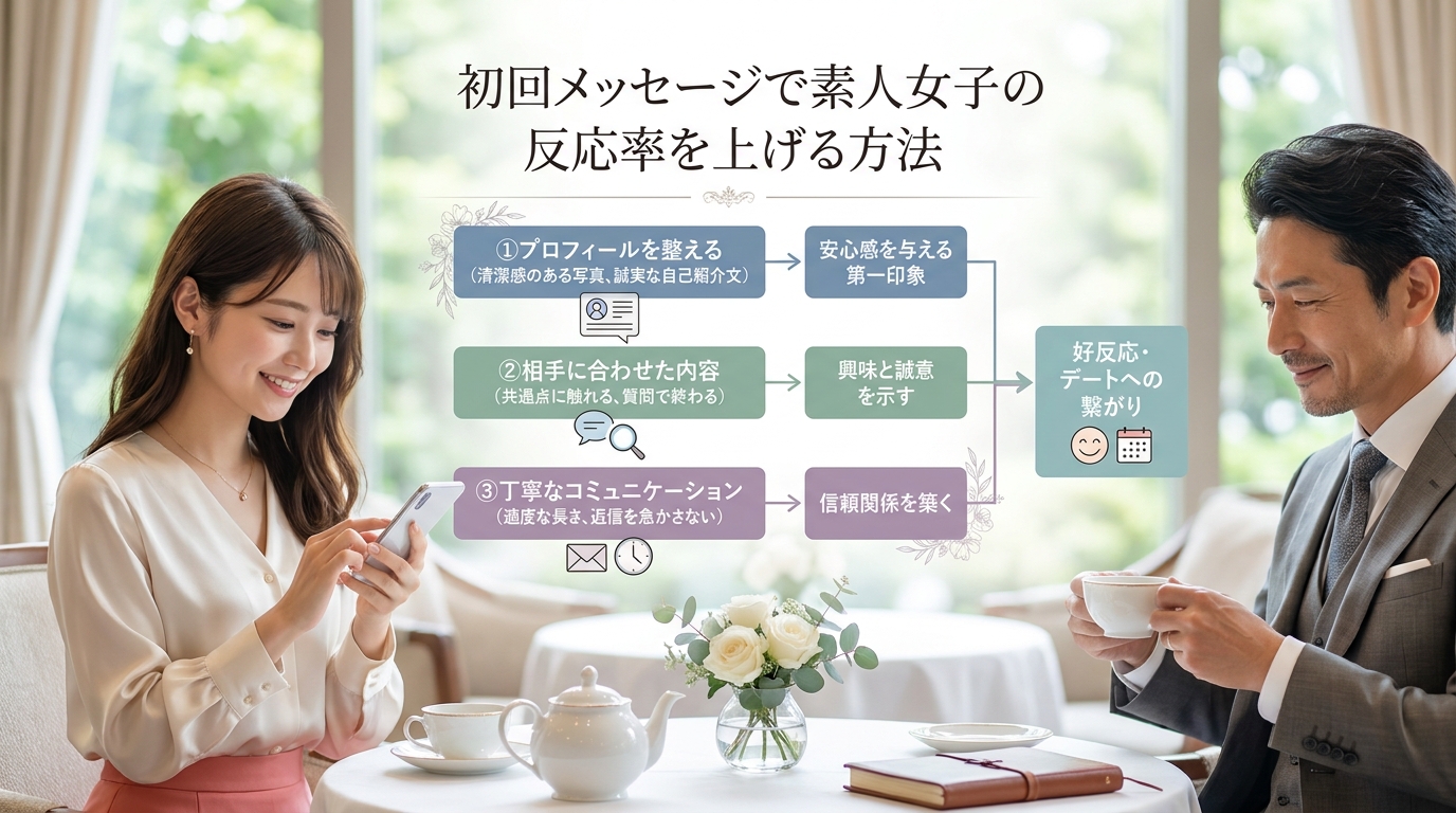 初回メッセージで素人女子の反応率を上げる方法
