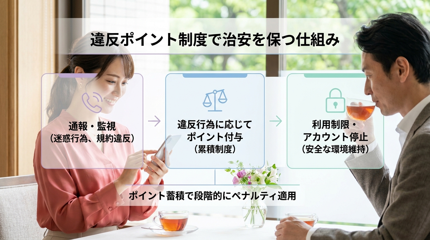 違反ポイント制度で治安を保つ仕組み