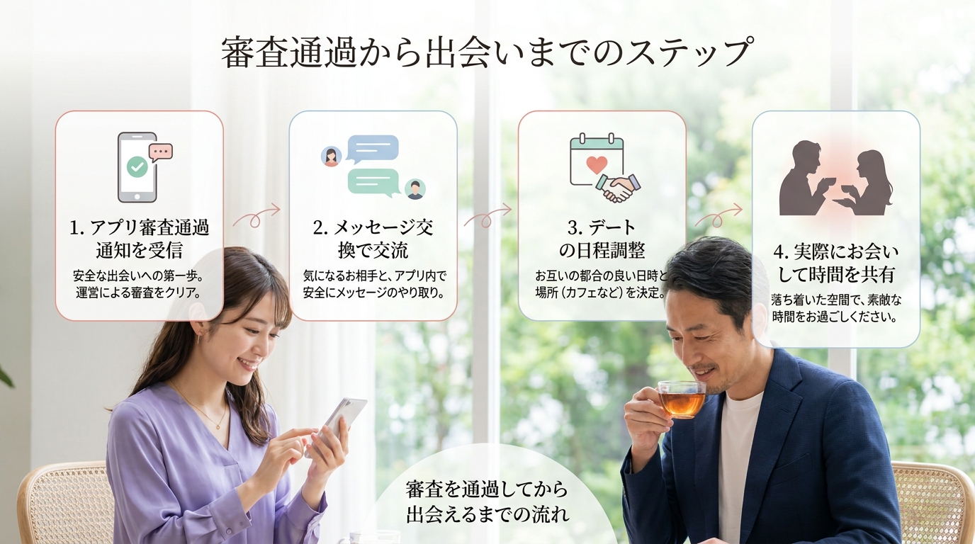 審査を通過してから出会えるまでの流れ