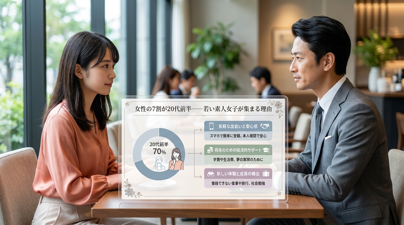 女性の7割が20代前半——若い素人女子が集まる理由
