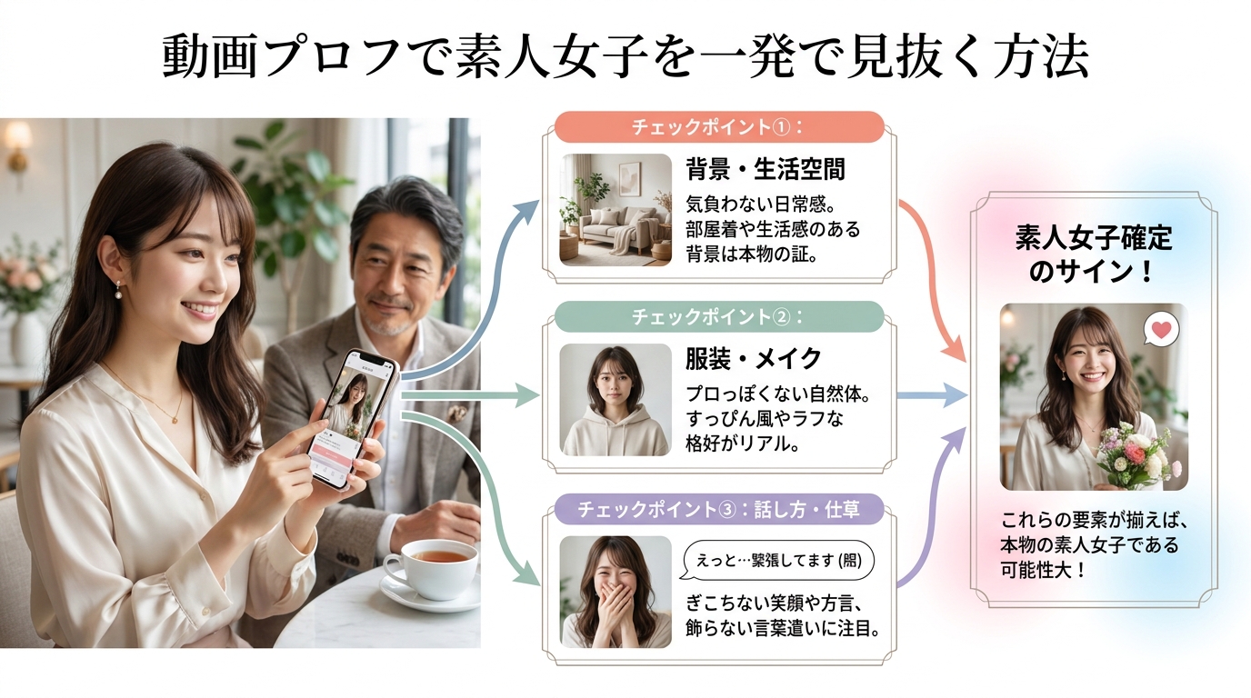 動画プロフで素人女子を一発で見抜く方法