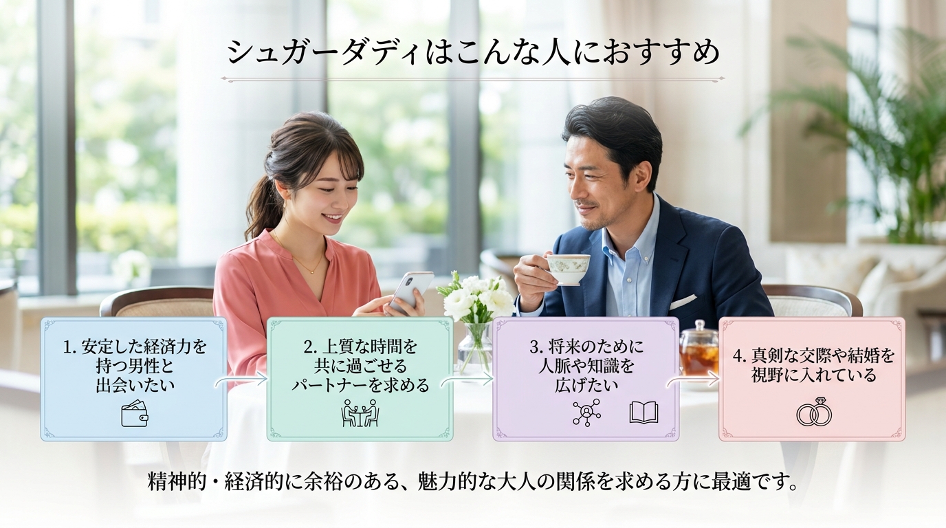 シュガーダディはこんな人におすすめ